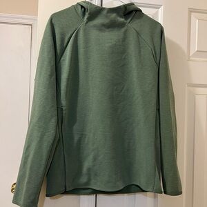 Lululemon gridliner fleece Green Hooded Sweatshirt.
